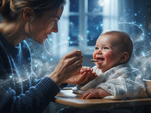 Кормить ребенка с ложки