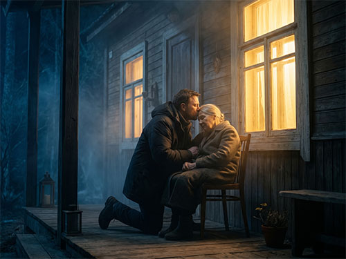 Целовать умершую маму
