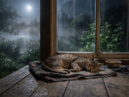 Умирающая кошка