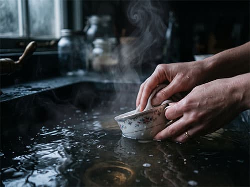 Мыть чашку
