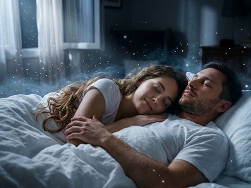 Лежать в постели с девушкой